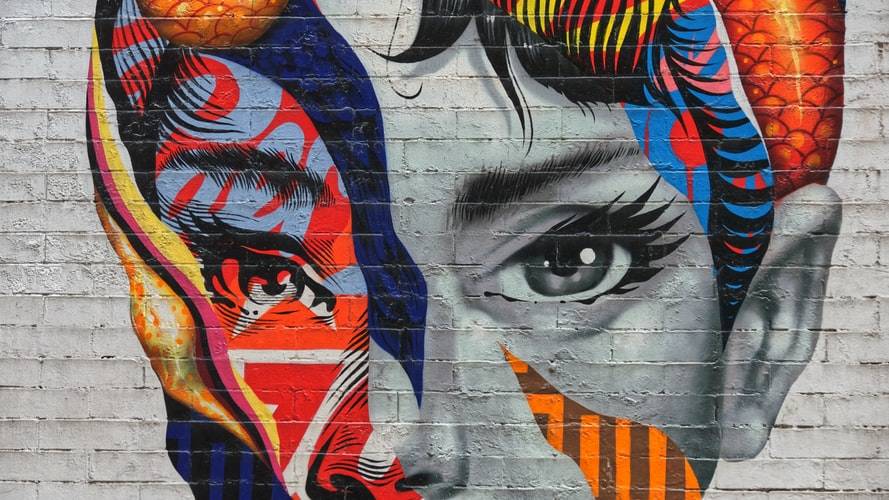lovely mural of Audrey Hepburn