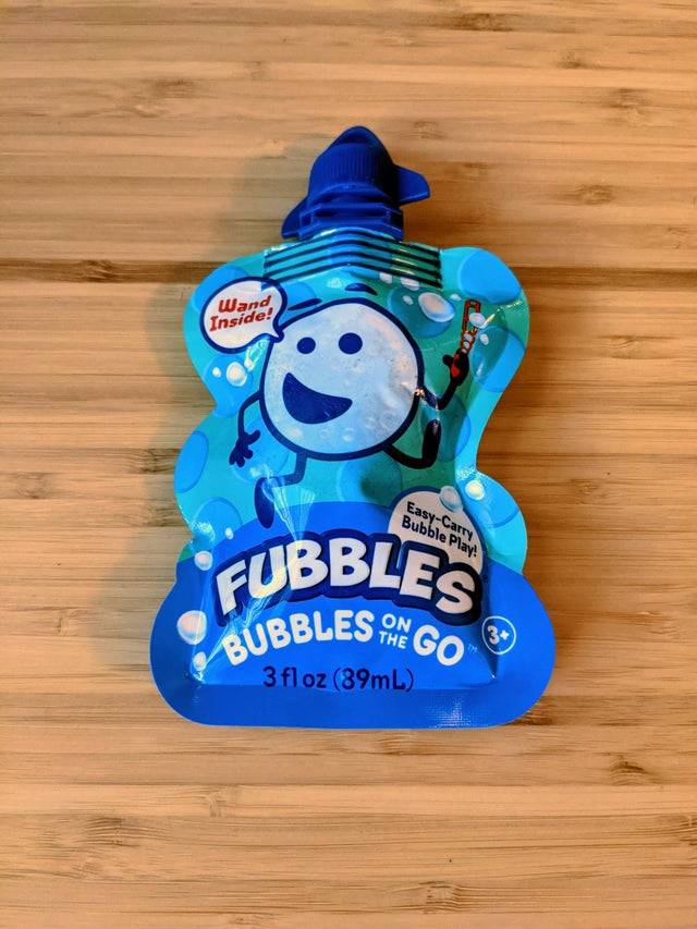 pouch of bubbles that looks edible 