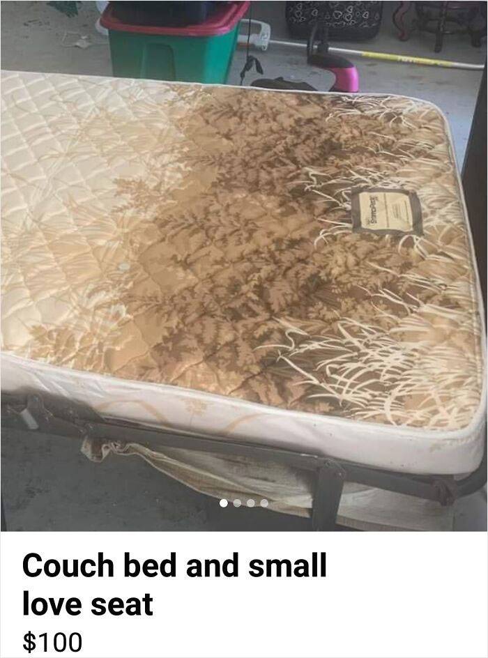 pattern on mattress looks dirty