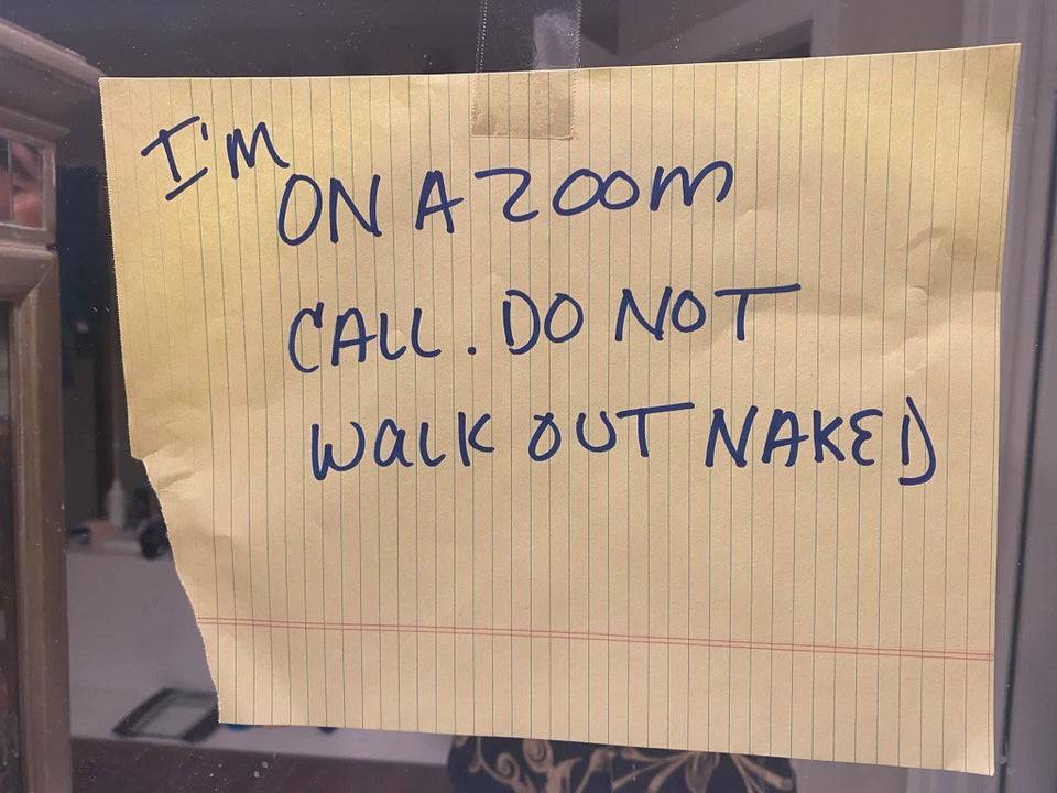 on a zoom call note