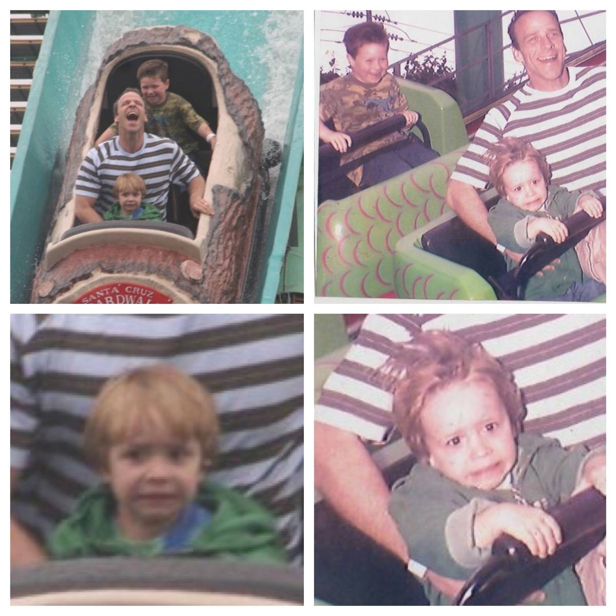 the kid was scared of the rides