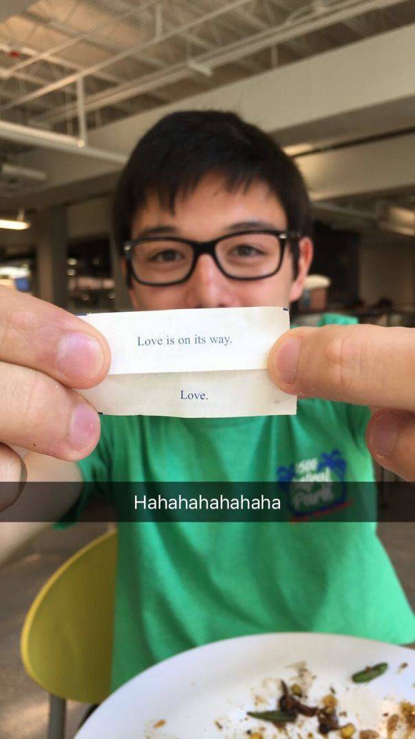 two fortune cookies opened back to back