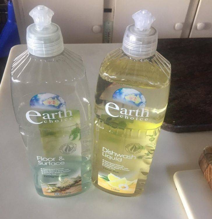 washing the floor with the wrong substance