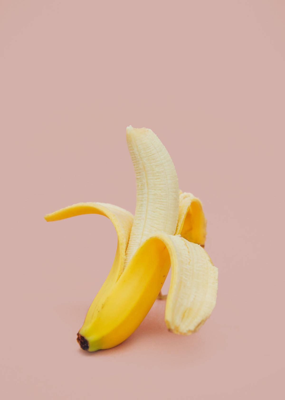 Partially unpeeled banana 
