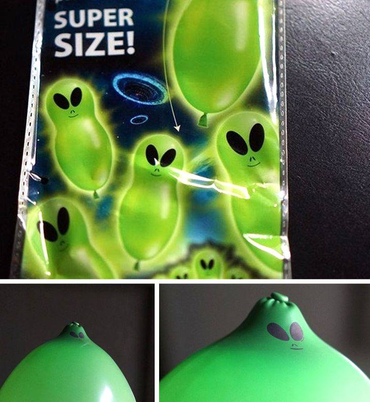 alien balloons that aren't super sized