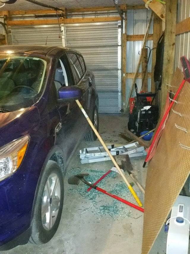 broken car window prank