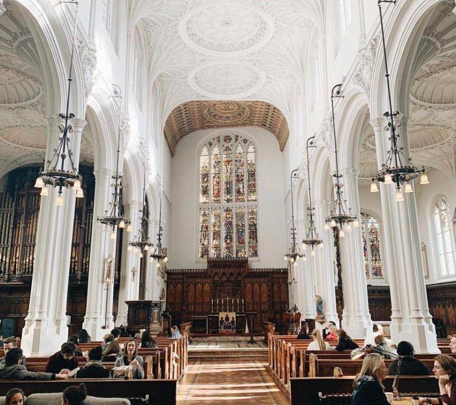 church pews in restaurant