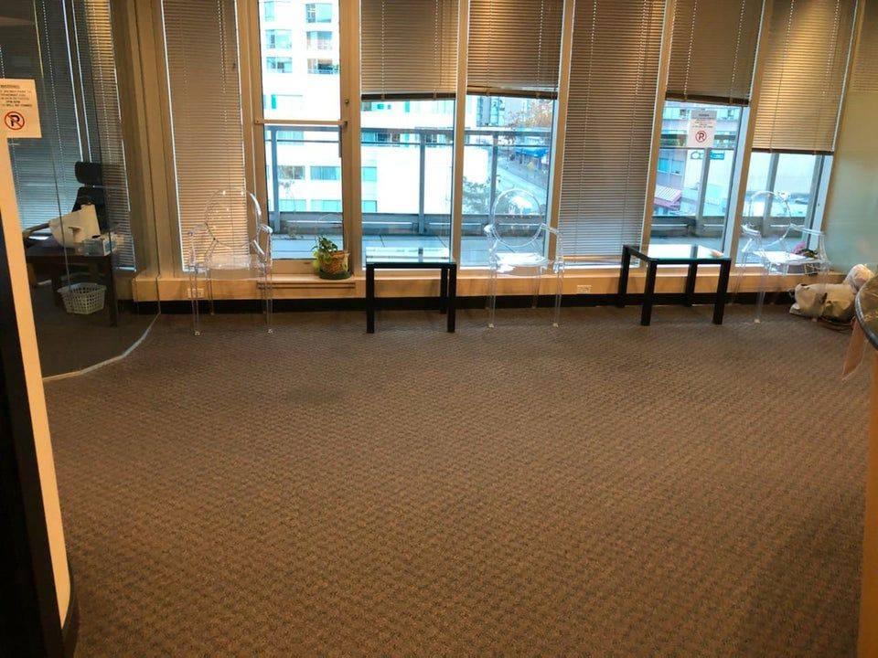 clear chairs at eye clinic