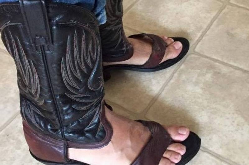 cowboy boots with open toes