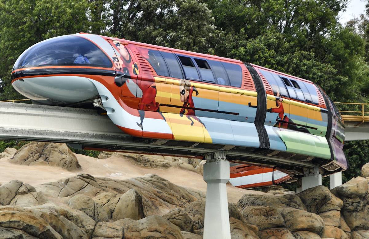 Disney Pixar Fest monorail with incredibles detailing