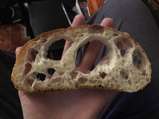 bread with holes in it
