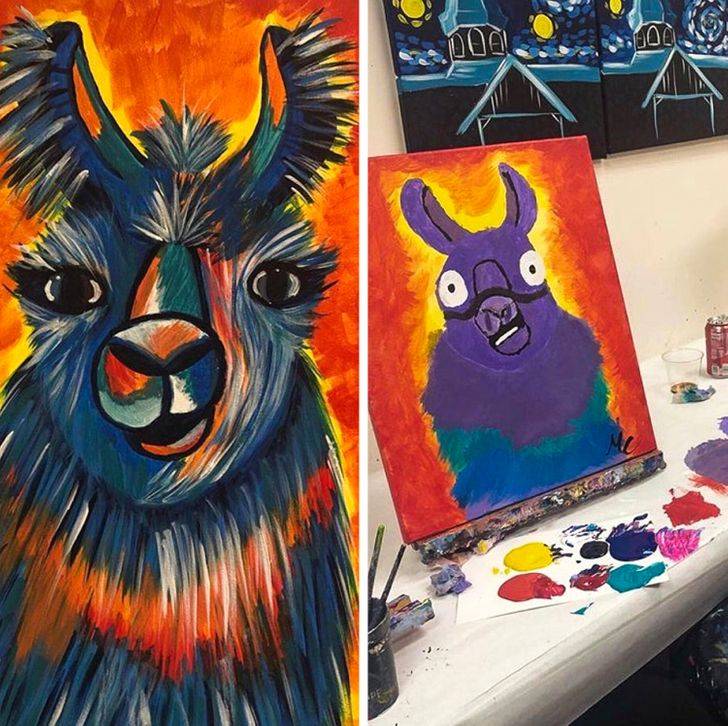 llama painting gone horribly wrong