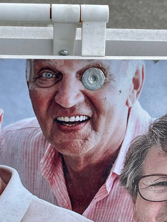 ad makes it look like man has metal eye