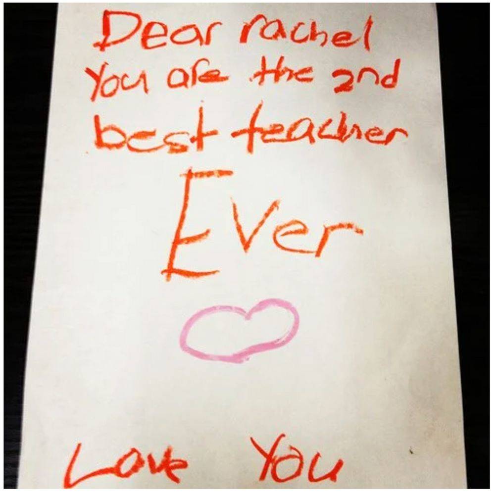 second best teacher ever according to a kid