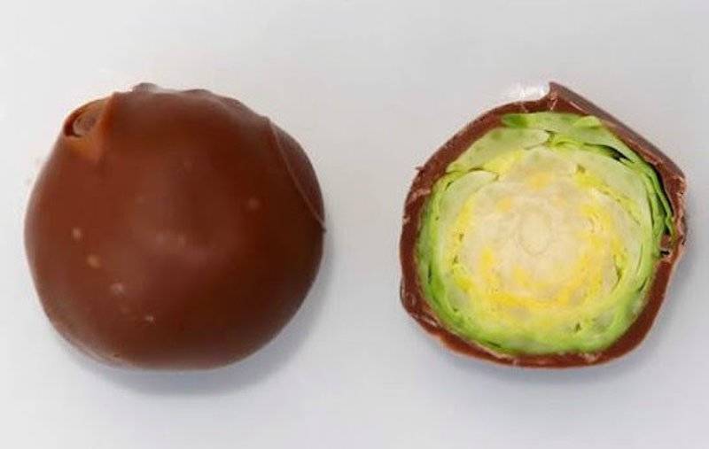 chocolate-covered Brussels sprout