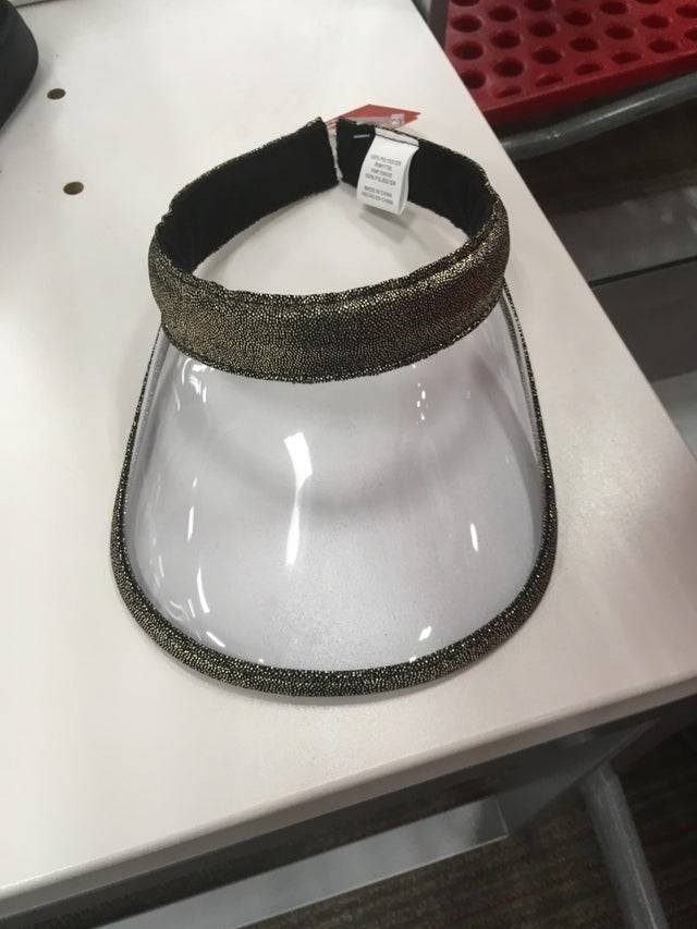 transparent sun hat with plastic