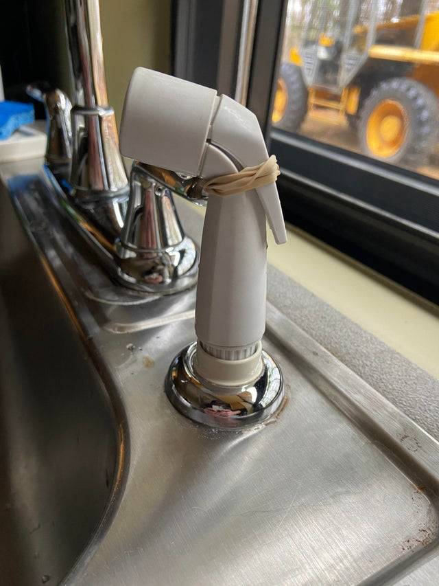 held down water sprayer