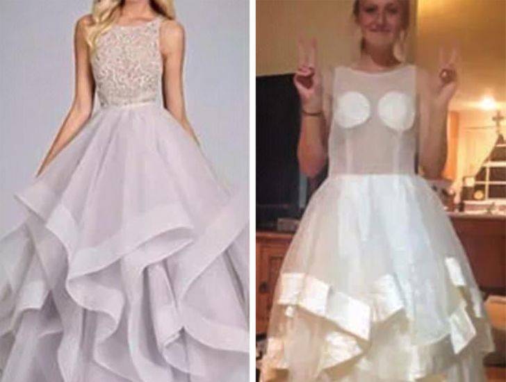 white dress fail for woman