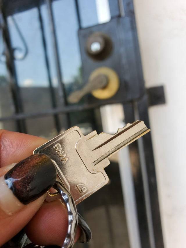Key that has partially snapped off inside the lock