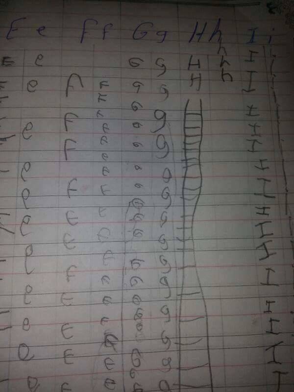 H letters make a ladder