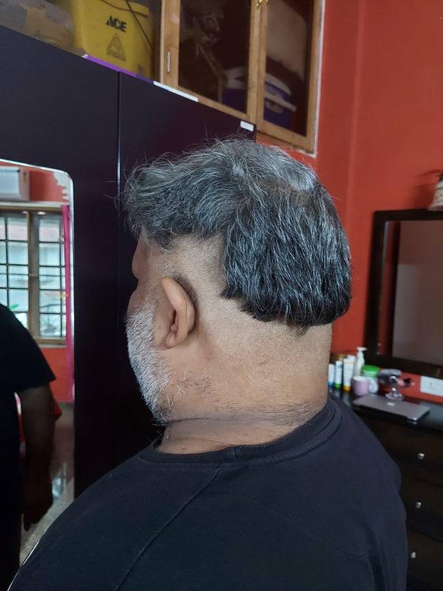 Man with a very bad haircut