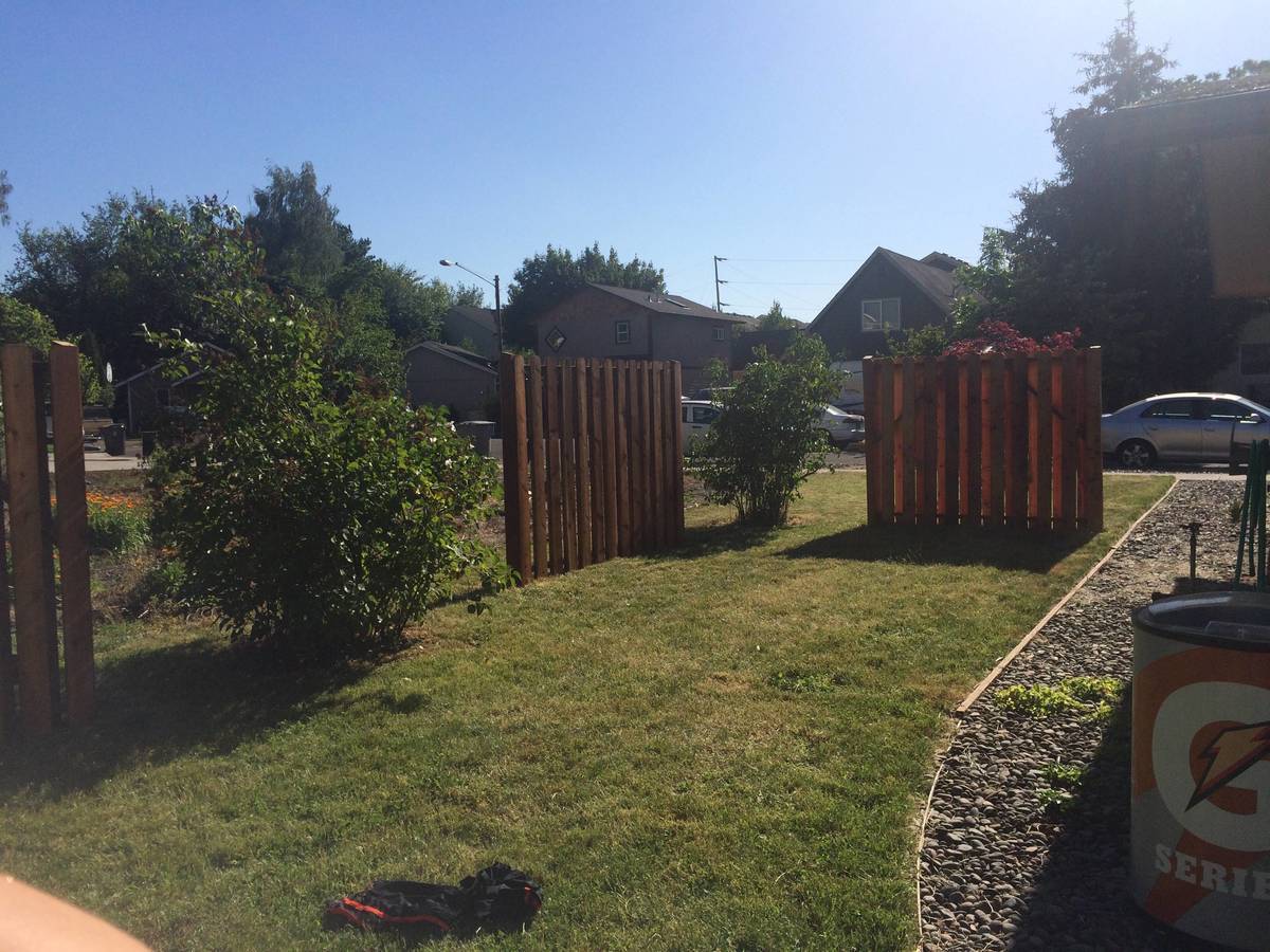 Fence only half finished with large gaps