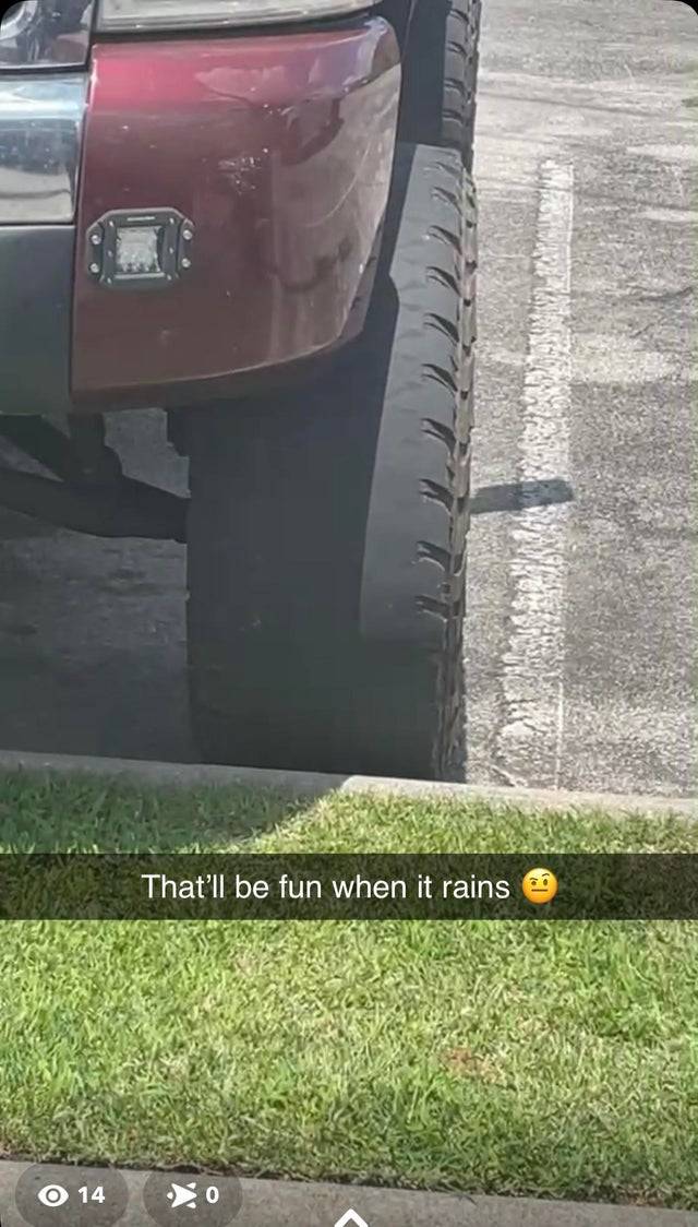 Car tire treads that are completely smooth