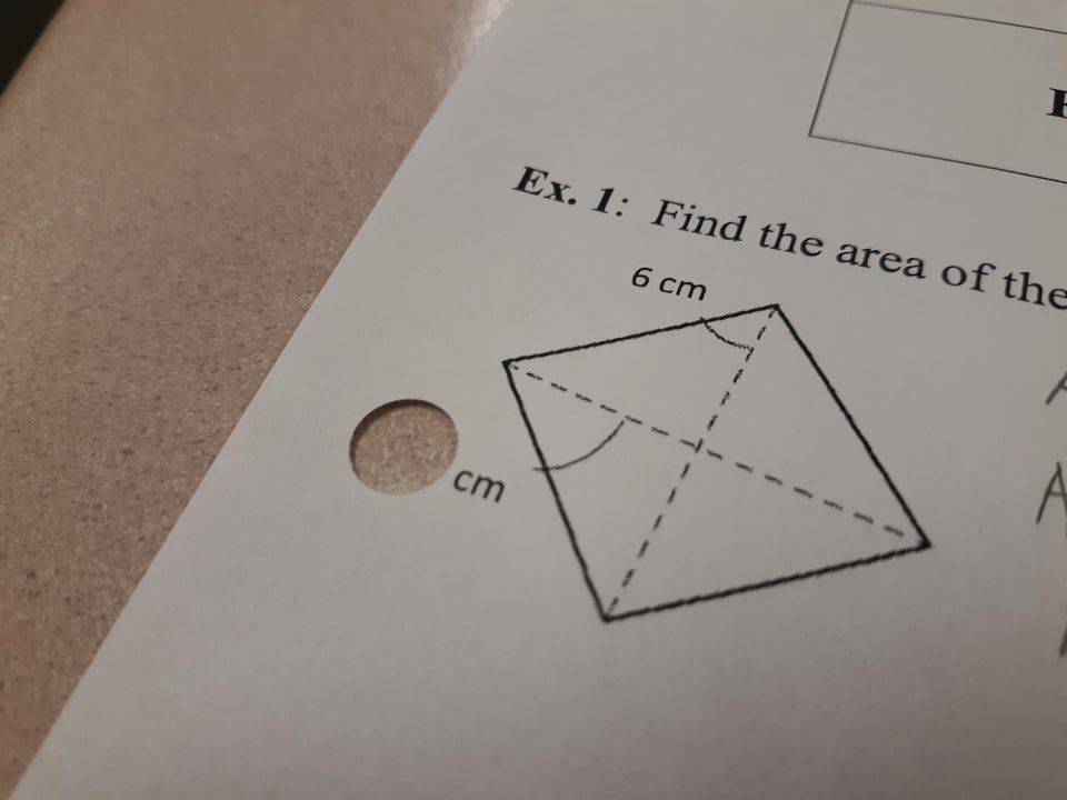 hole punch blocking number on math test