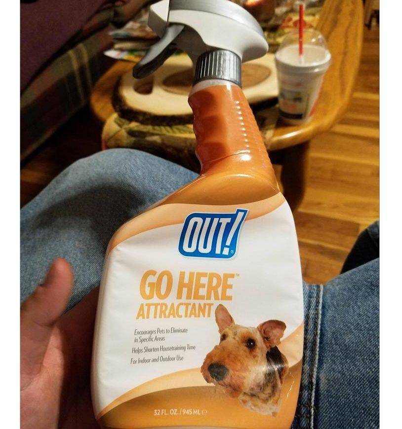 spray bottle product to attract dogs to certain area