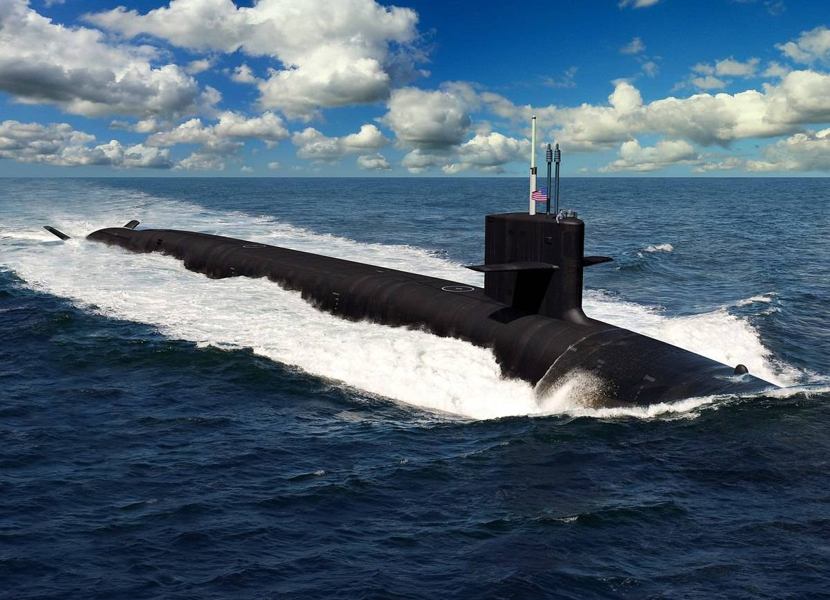 An artist depicts what the Columbia-class submarine might look like.