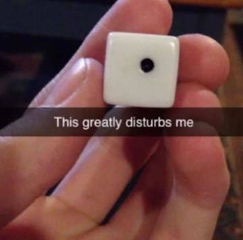 die with dot off center