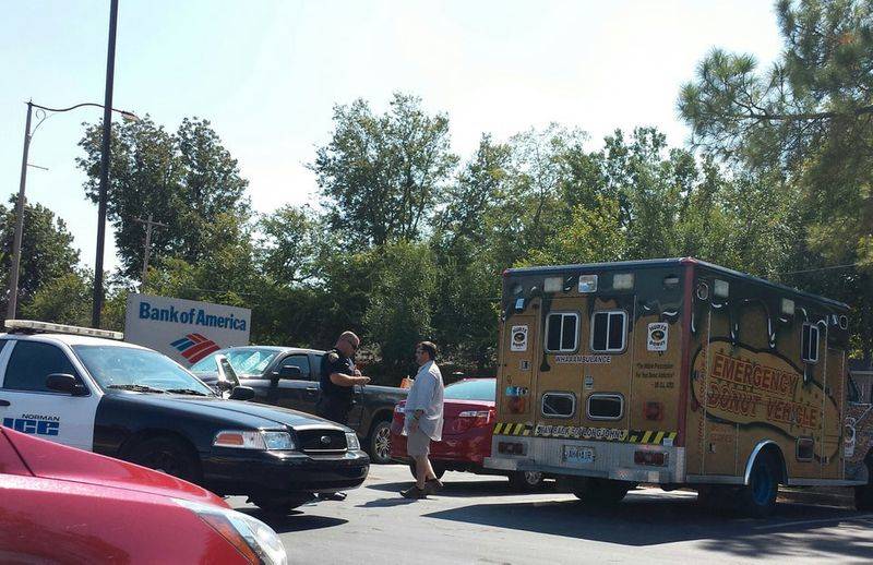 emergency donut vehicle pulled over by cops