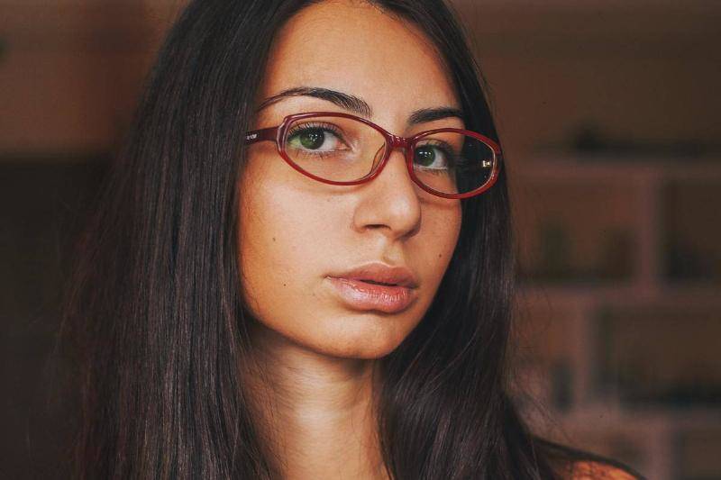 woman in glasses