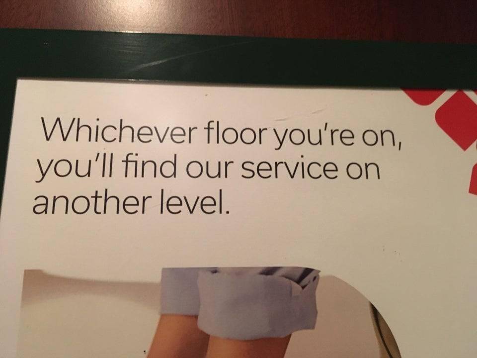 whichever floor you're on, you'll find our service on another level