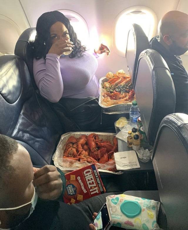 lobster on plane