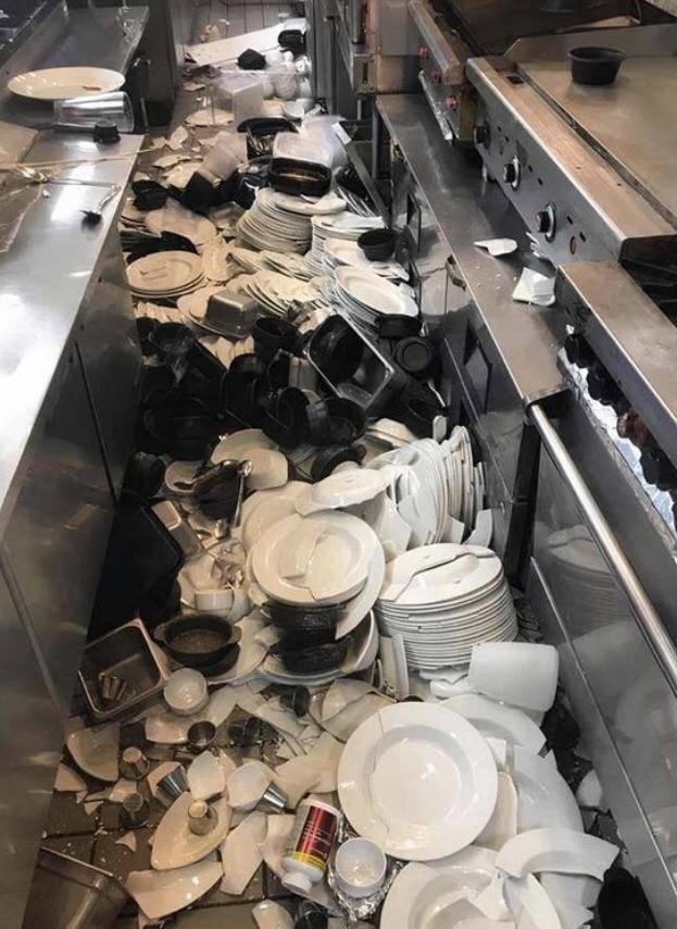 broken plates