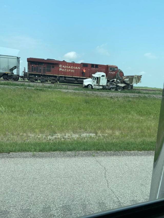 truck and train crash