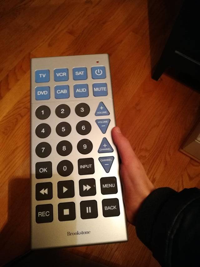 Giant remote control made for a grandmother