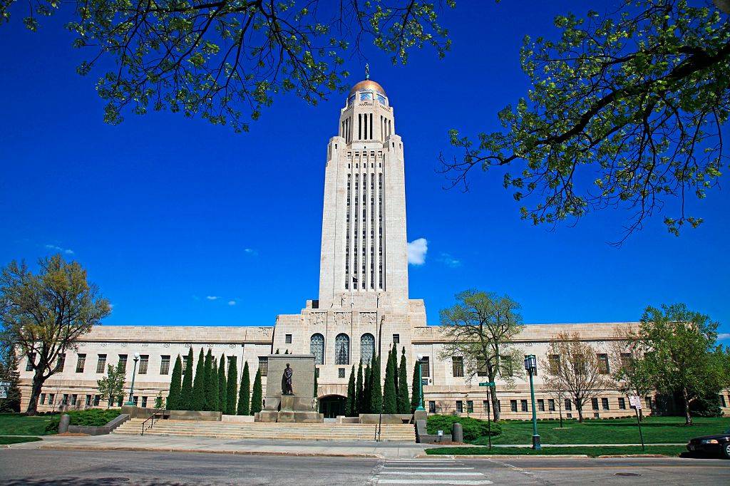 State capitol building in Lincoln, Nebraska