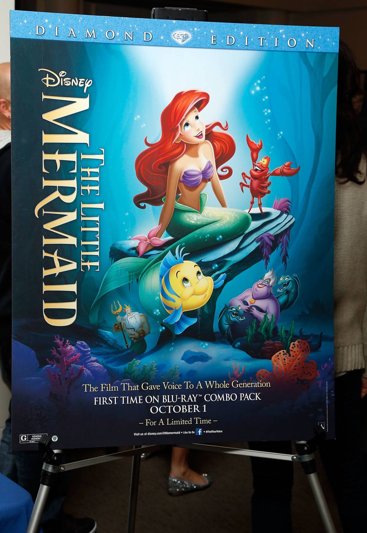 Screening of The Little Mermaid and a giant movie poster promoting the movie