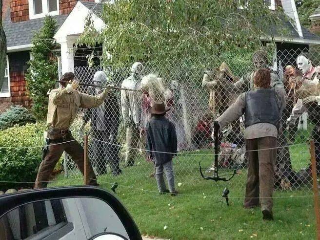 Walking Dead-themed Halloween decorations