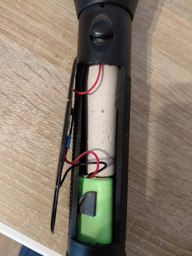 concrete inside light to make it heavier