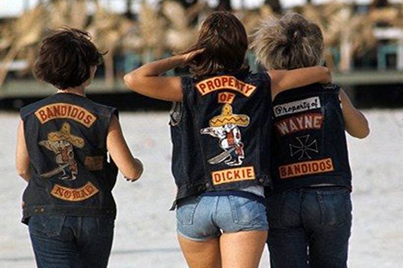 women wearing the bandidos vests