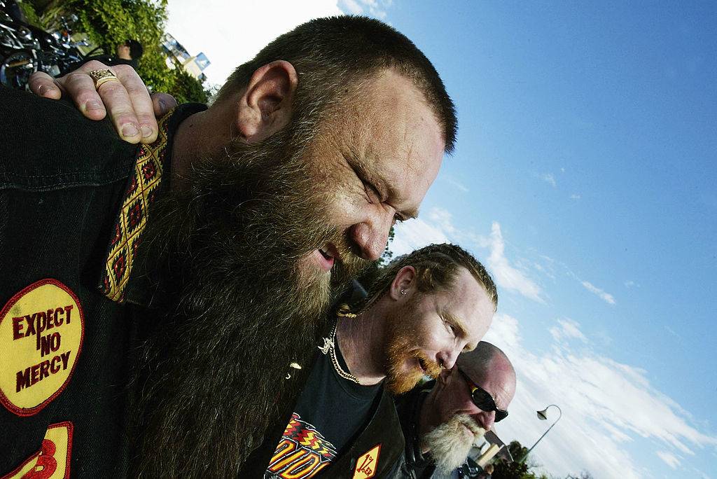 the bandidos members taking a photo