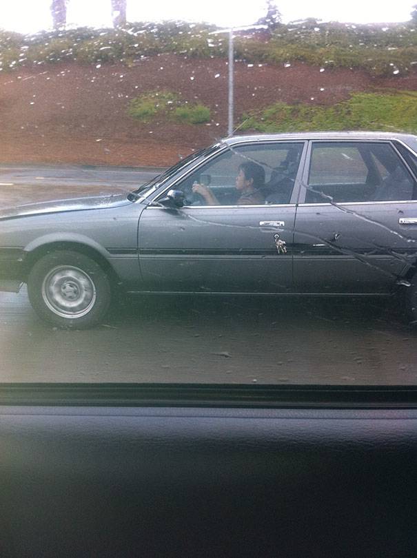 keys in car while driving