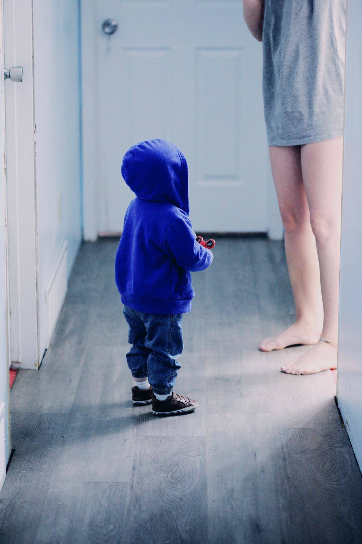 kid in blue sweater