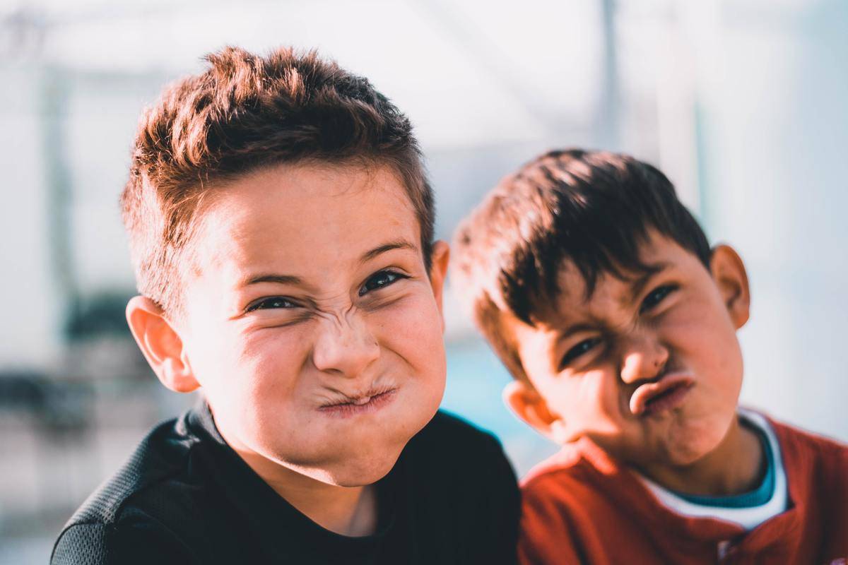 kids making faces