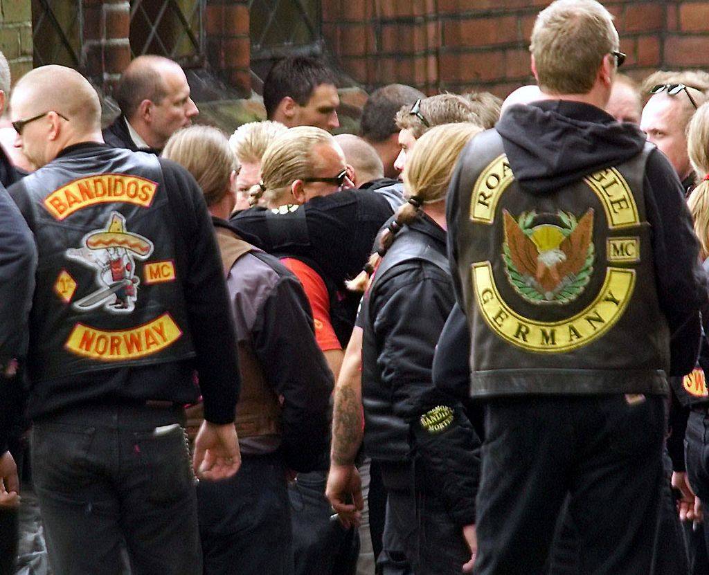 Members and supporters of the motorcycle gang, Bandidos