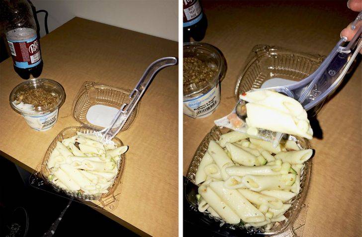 no clean forks left to eat with