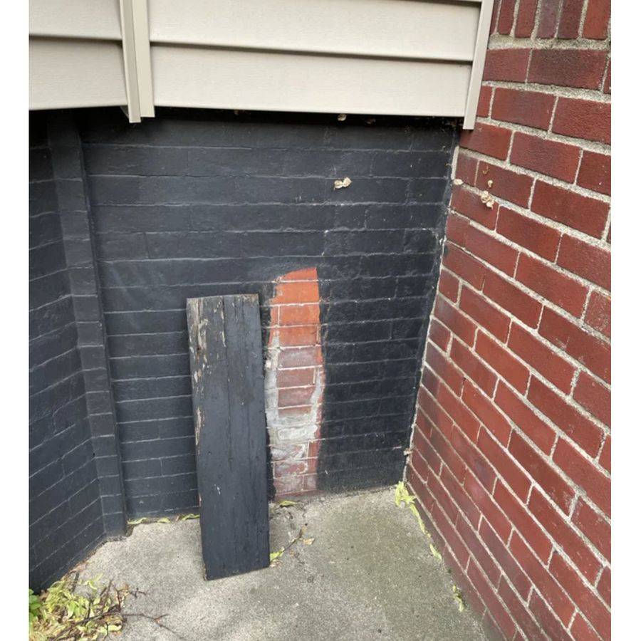 painted the wall but missed a spot